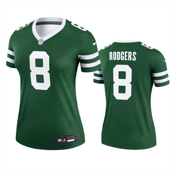 Women%27s New York Jets #8 Aaron Rodgers Green 2024 Stitched Jersey Dzhi